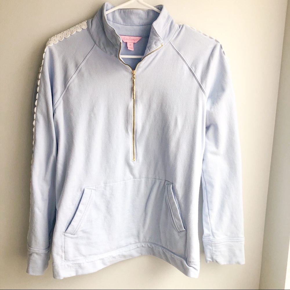 Lilly Pulitzer Popover Sweatshirt Peekaboo sleeve